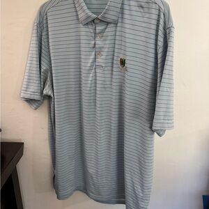 Peter Millar Sky Blue Striped Polo Shirt
